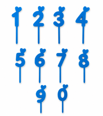 Number birthday cake toppers set of 0-9, personalized cake decorations from Forjolie.ae
