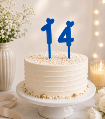 Number birthday cake topper, personalized cake decoration from Forjolie.ae