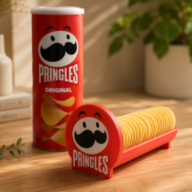 Pringles Chip Holder and original Pringles can, a fun home decor accessory from Forjolie in