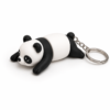 Forjolie 3D-printed panda-shaped keychain in black and white