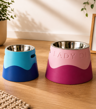 Personalized 3D printed pet bowls and holders, cute pet accessories from Forjolie.ae
