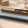 Forjolie 3D-printed navy blue storage case shown open on a wooden surface