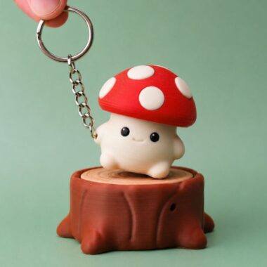 Mushroom clicker keychain, adorable collectible gift from Forjolie.dxb in Dubai, UAE