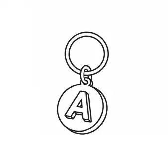 Personalized keychain with letter A, handcrafted gift from Forjolie.dxb in Dubai.
