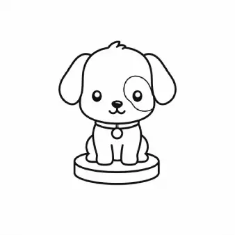 Cute dog figurine for personalized gifts and home decor in Dubai.