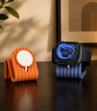 MagSafe charging stand and modern wave toothbrush holder, Forjolie.dxb home decor accessories.
