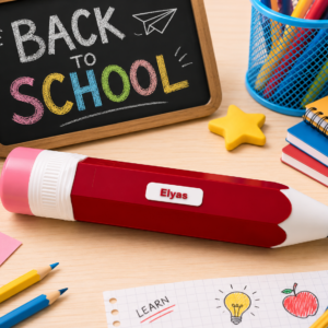 Personalized Pencil-Shaped Pencil Case