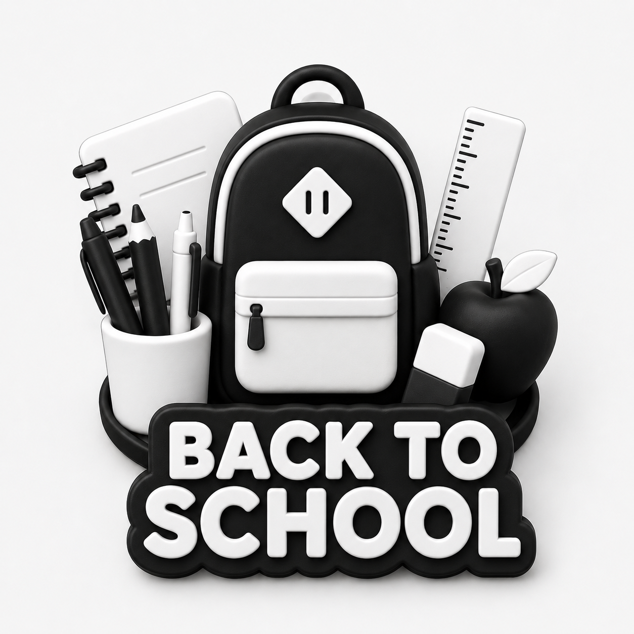 Personalized back to school accessories and gifts, including name boards and keychains, designed and printed